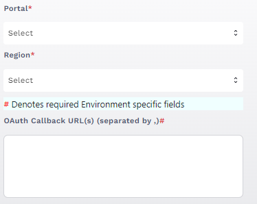 Screenshot of the App OAuth Callback section in the Application Information page of the Developer Portal.